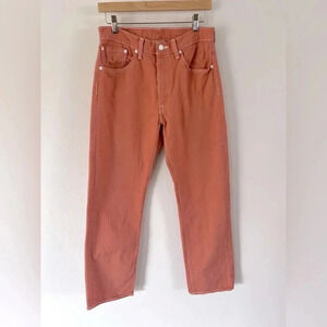 Levi's 501 Original Shrink to Fit Orange Button Fly Jeans‎ Size W32x L32